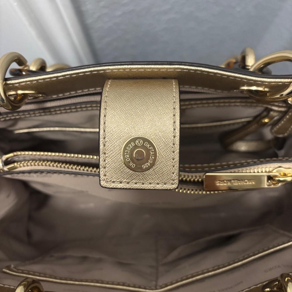 Michael Kors Metallic Chain structured Handbag - image 8